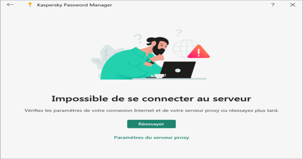 Impossible de se connecter à un compte en ligne