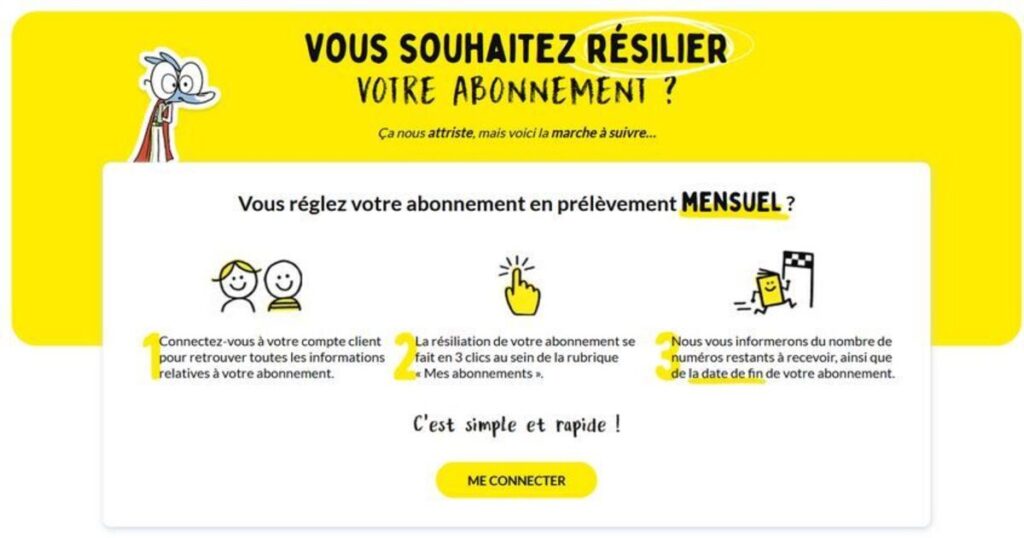 Résilier un abonnement