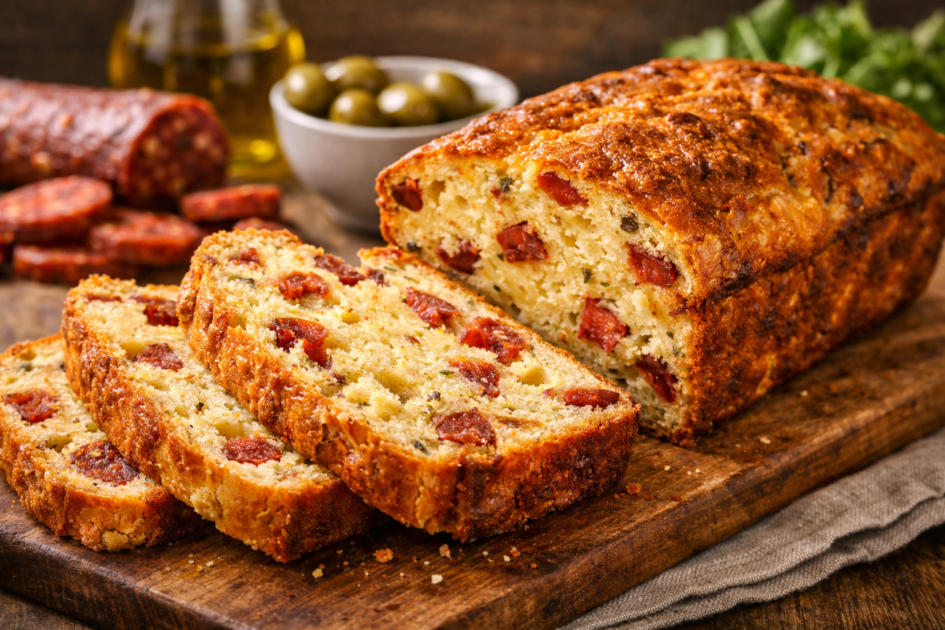 Cake au chorizo et fromage