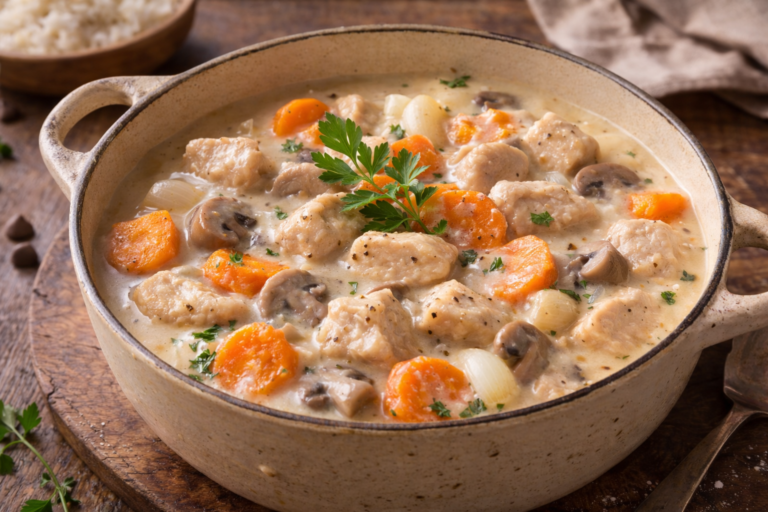 Blanquette de dinde gourmande maison