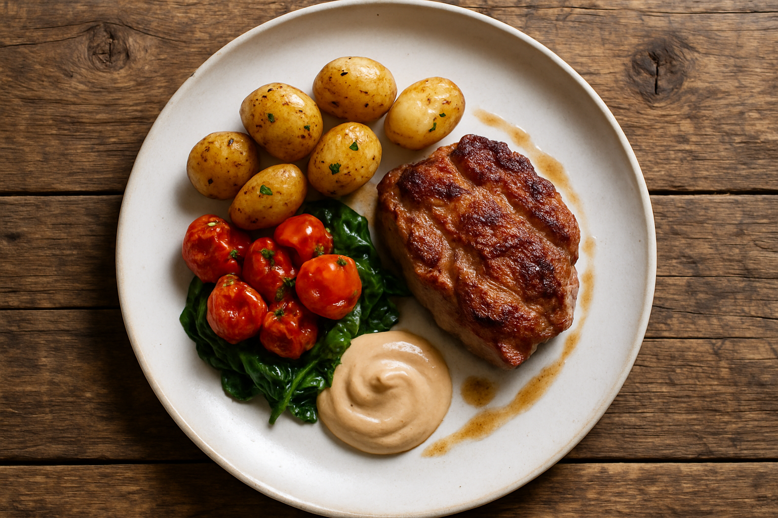 Araignée de porc saisie à la poêle avec herbes et beurre noisette